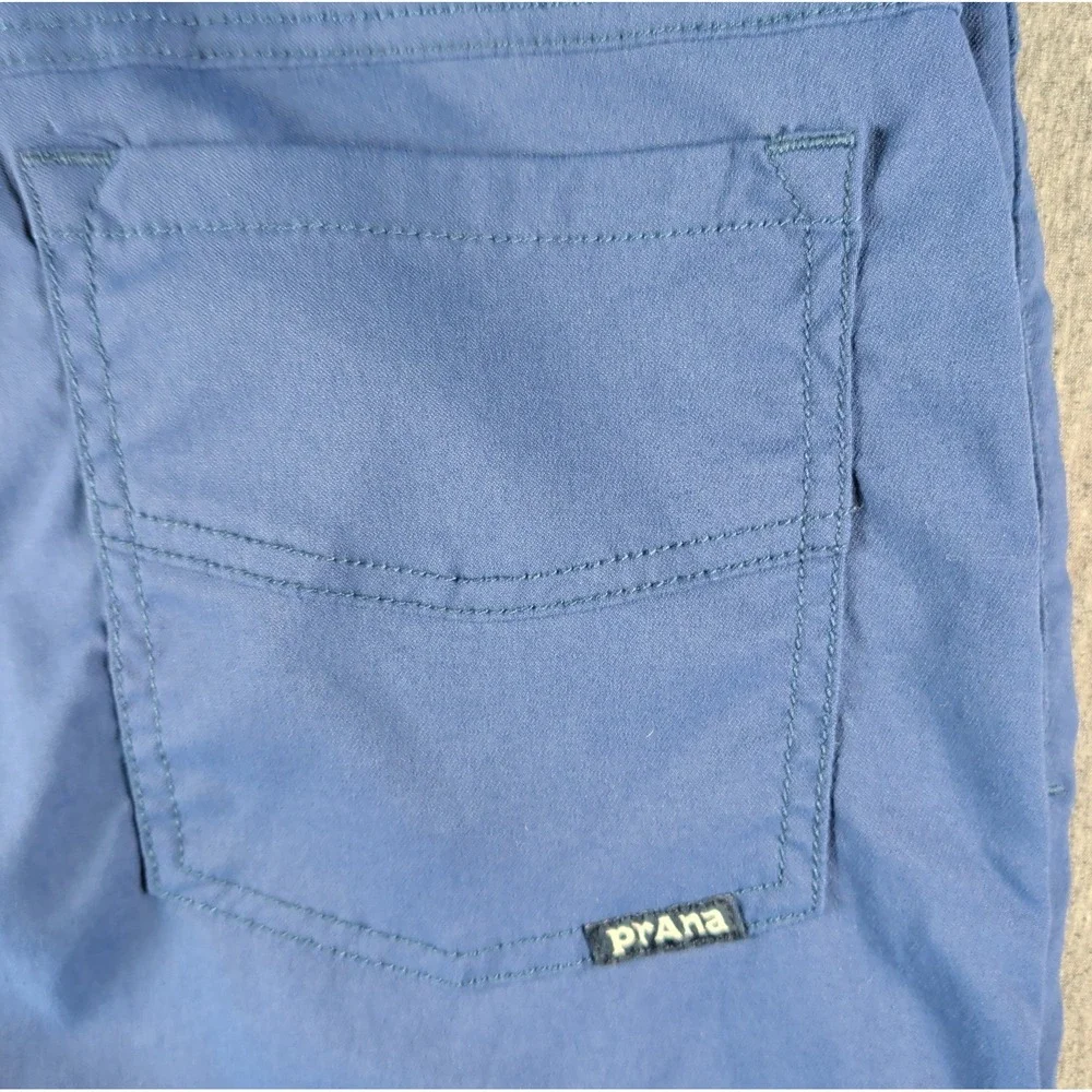 prAna Brion Slim Fit Pants Mens 32x35 Tall Blue Outdoor Gorpcore Granola Hiking